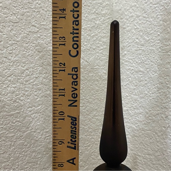 Vintage Hand Blown Mercury Glass Matte Bronze 14” Christmas Tree Topper Finial - Picture 5 of 12